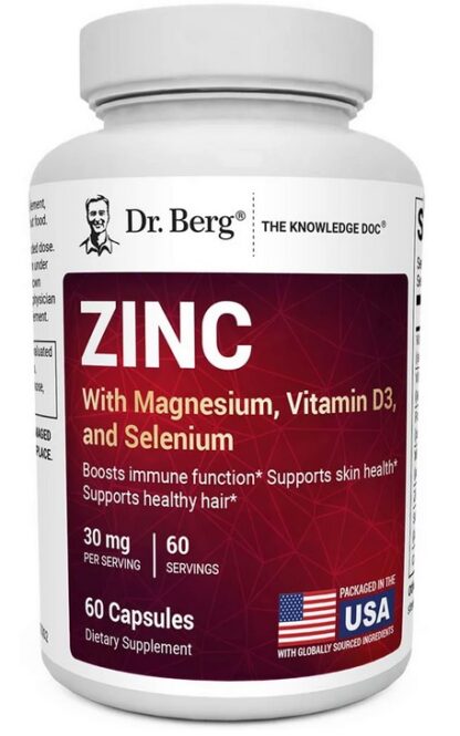 Dr. Berg Zinc 30 mg with Magnesium, Vitamin D3 and Selenium 60 caps