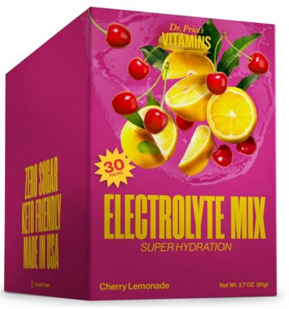 Dr. Price’s Electrolytes Cherry Lemonade No Sugar-Keto Powder 30 Pack