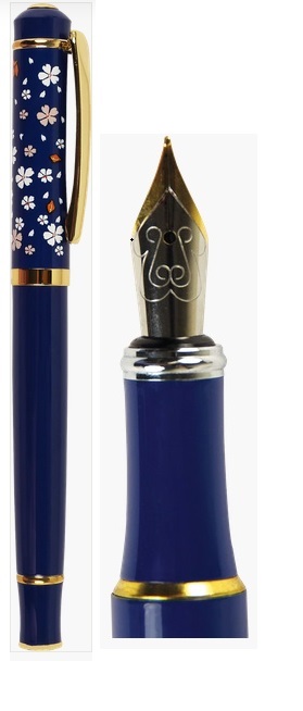 Falling Blossoms Fountain Pen black ink