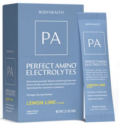 BodyHealth PerfectAmino™ Electrolyte Powder 15 Lemon Lime Flavor Travel Packets