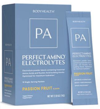 BodyHealth PerfectAmino™ Electrolyte Powder 15 Passion Fruit Flavor Travel Packets