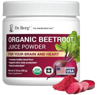 Dr. Berg Organic Beetroot Juice Powder – Raw, Fresh, USDA Organic - 3.18 oz