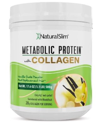 NaturalSlim®Metabolic Protein Powder with Collagen Vanilla 17.6 oz