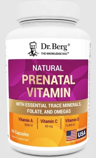 Dr. Berg's Natural Prenatal Vitamin with Folate and Omegas – 60 Capsules