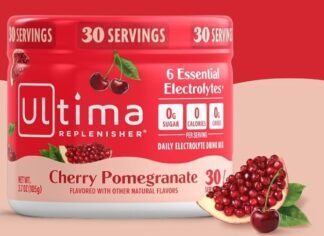 Ultima Replenisher Cherry Pomegranate Electrolytes Powder, 30-Servings