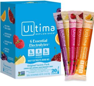 Ultima Replenisher 6 Essential Electrolytes Powder Original Variety 20 stickpacks